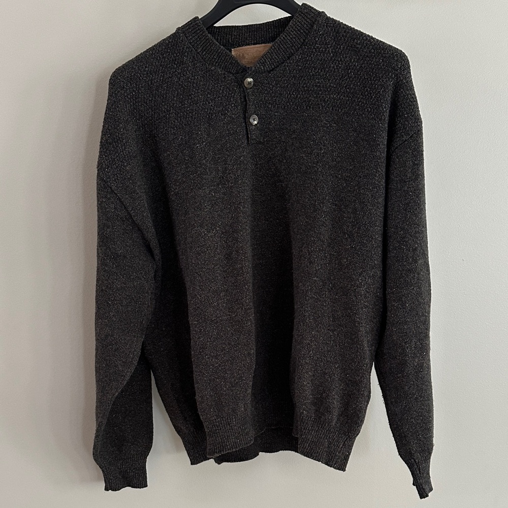 Vintage Shenandoah Men's Black multi texture Sweater